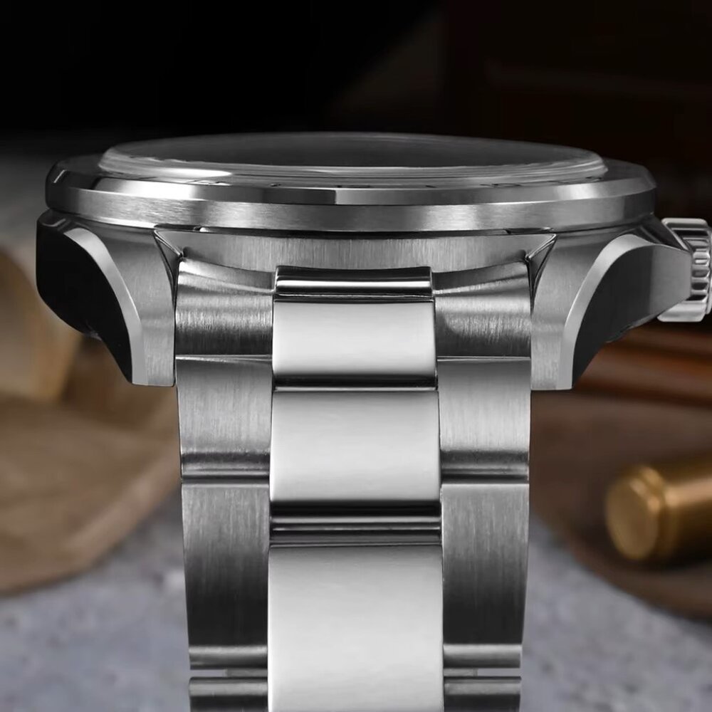 San Martin New 39mm Luxury Men’s Business Dress GMT Watch - Picture 3 of 9